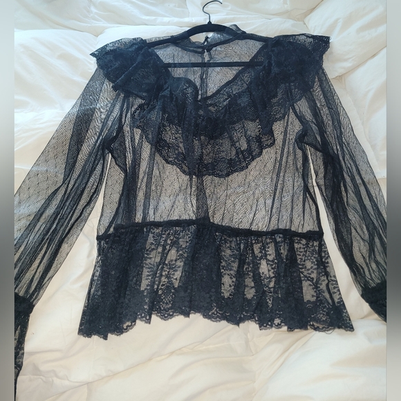 Sheer Ruffle Blouse - Picture 2 of 5